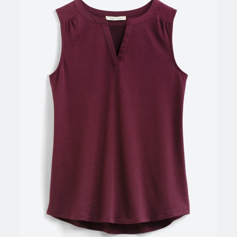 41 HAWTHORN
Zariyah Split Neck Mixed Material Knit Top